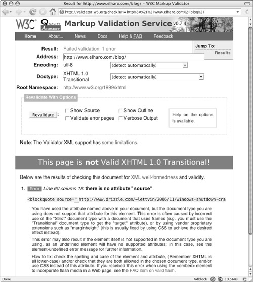 The W3C Markup Validation Service