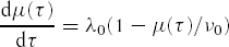 Failure intensity λ as a function of μ (Source: J.D. Musa, A. Iannino and K. Okumoto, Software Reliability, ©1987, McGraw-Hill Book Company. Reproduced by permission of McGraw-Hill, Inc.)