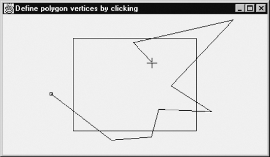 Nine polygon vertices defined; final edge not yet drawn