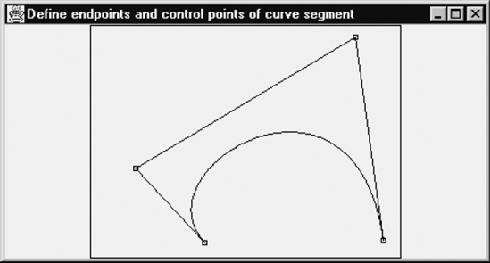A constructed Bézier curve