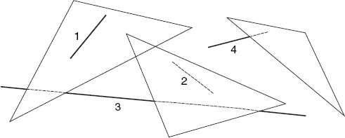 Triangles and line segments