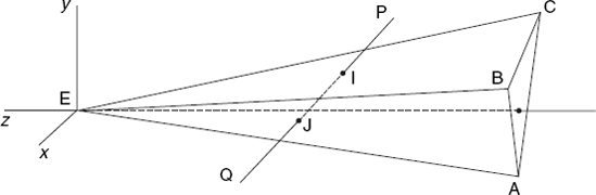 Test 3: P and Q nearer than A, B and C