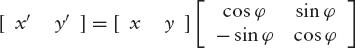 Rotation of unit vectors