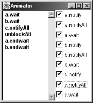 WAITSET trace for notifyAll.