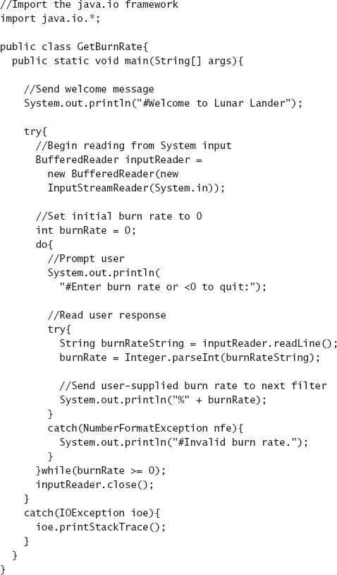 The GetBurnRate filter for Lunar Lander.