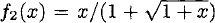 Accuracy of two equivalent expressions when evaluated using floating-point arithmetic: a) (solid line), and b) (dashed line).