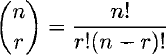 Binomial coefficients