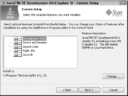 The default installation location and settings. These are acceptable for most installations.