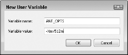 Set the value of the ANT_OPTS environment variable to the same maximum heap size you set in JBoss's run.bat file (-Xmx512m, for example).