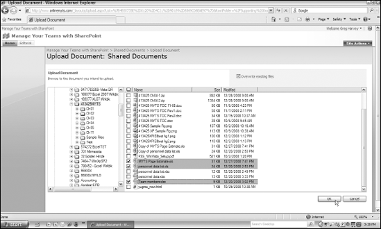 I need to upload multiple documents to a folder in the Shared Documents library.
