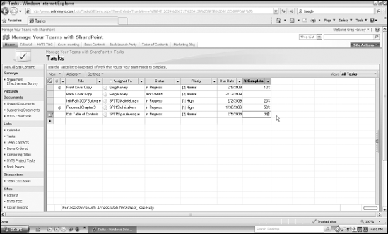 You can add a new task in the datasheet format directly on the Tasks page.