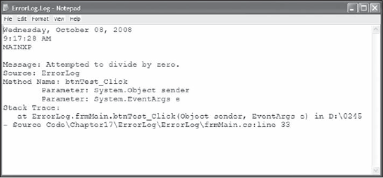 The error log provides enough information for you to start debugging.