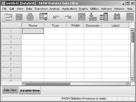 You use Variable View to define the characteristics of variables.