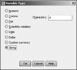 A freeform type never used in calculations.