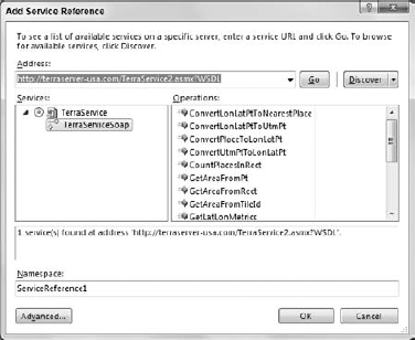 Use the Add Service Reference dialog to add references to Web Services.