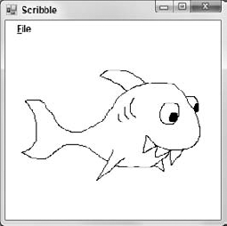 Program Scribble automatically redisplays its image when the form is hidden and exposed.