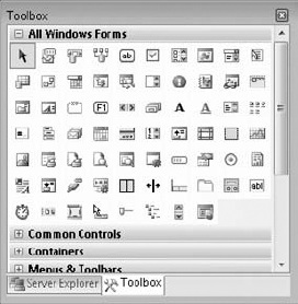Visual Basic provides a large number of standard components and controls for Windows Forms.