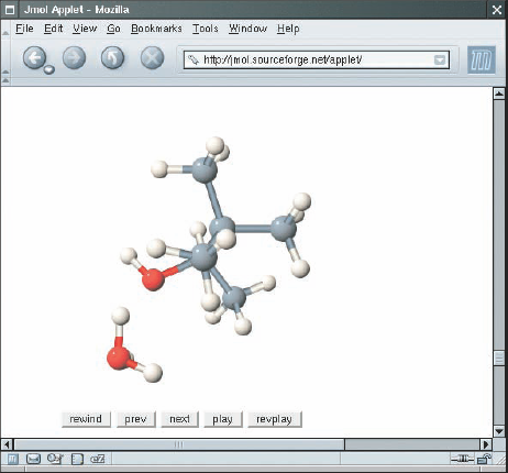 An Applet for Visualizing Molecules Running in a Browser (http://jmol.sourceforge.net/applet/)