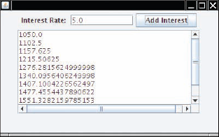 The Investment Application with a Text Area