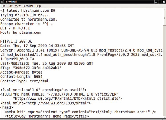 Using Telnet to Connect to a Web Server