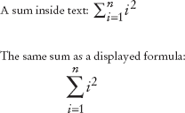 A Formula Typeset in the TEX Typesetting System