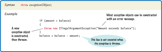 Throwing an Exception
