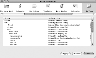 File Type preferences