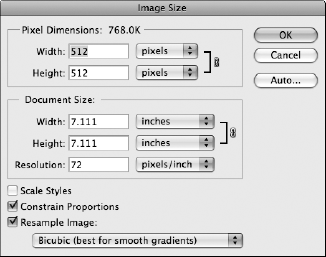 Image Size dialog box