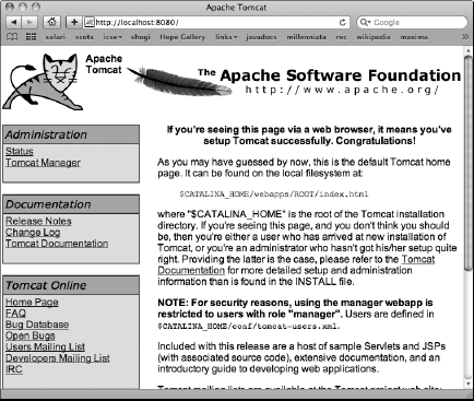 Tomcat's default Web page