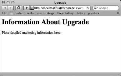 The about_upgrade.jsp Web page