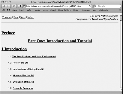 The Java Native Interface book site at java.sun.com