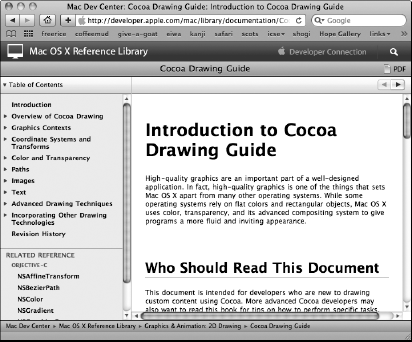 Cocoa Drawing Guide Web site