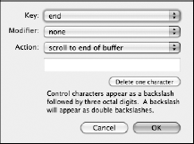 Modifying individual keys in the Terminal keyboard settings