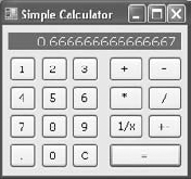 The calculator application window