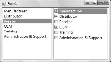 The ListBox and CheckedListBox controls