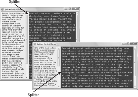 The SplitContainer control lets you change the relative size of the controls on either side.