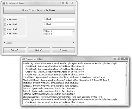 Accessing the controls on a form at runtime