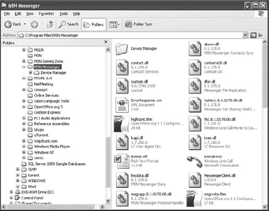 Windows Explorer is made up of a TreeView (left pane) and a ListView (right pane) control.