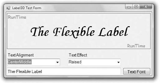 The Label3D control is an enhanced Label control.