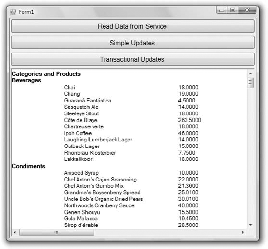 Consuming an ADO.NET Data service through a Windows client