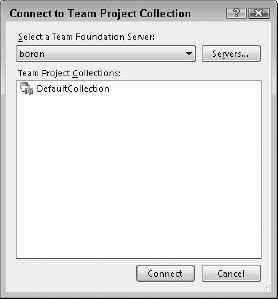 Connect to a Team Project Collection.