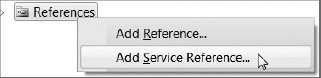 Adding a service reference