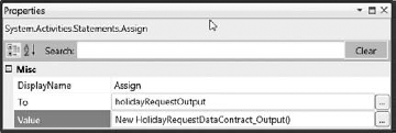 Properties of the Assign activity