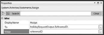 Properties of the Assign activity