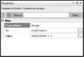 Properties of the Assign activity