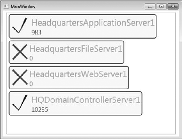 Rendering a collection of data using a value converter and data templates.