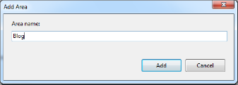 "Add Area" dialog.