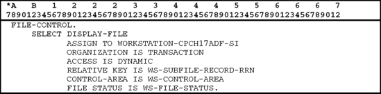 ESTABLISHING A SUBFILE TRANSACTION FILE