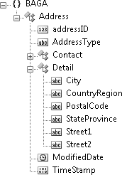 Windows Forms data source reading complex type properties such as the Detail property of Address