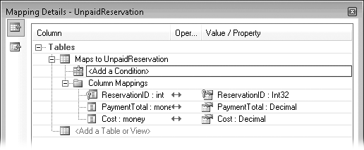 Mapping the new entity to the new virtual table